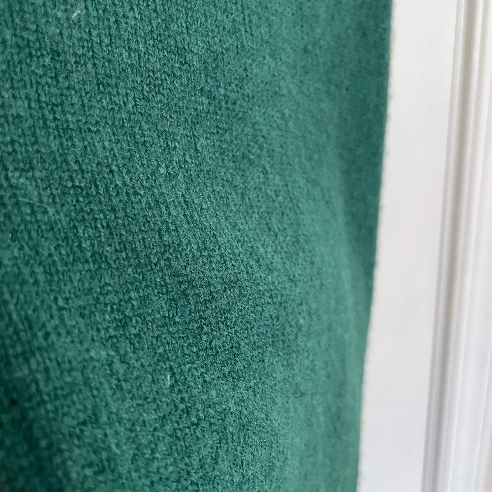 Vintage 100% Lambswool Polo by Ralph Lauren Dark Green V-Neck Sweater Mens XXL - Picture 6 of 7